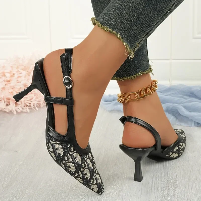 Women's Sandals Casual Fashion High Heels Comfortable Elegant Simple Stiletto Heels Women's Shoes Sandalias Mujer Zapatos Mujer