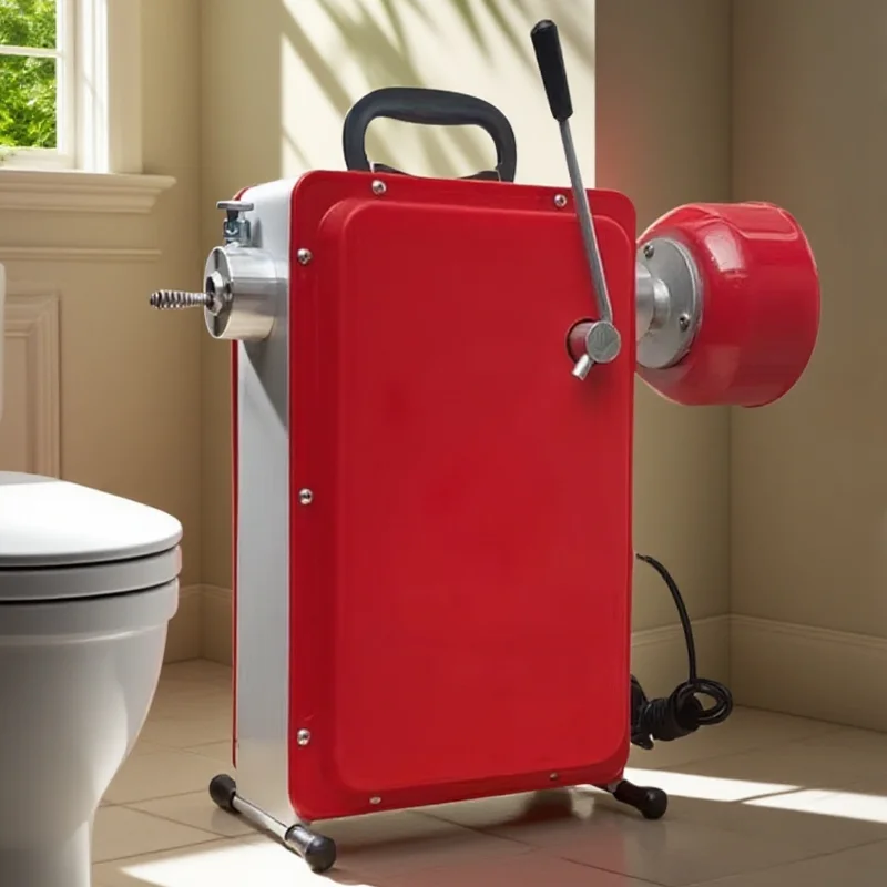 آلة تنظيف الأنابيب الكهربائية المنزلية، أداة تجريف المرحاض، آلة فتح أنابيب المجاري الاحترافية
