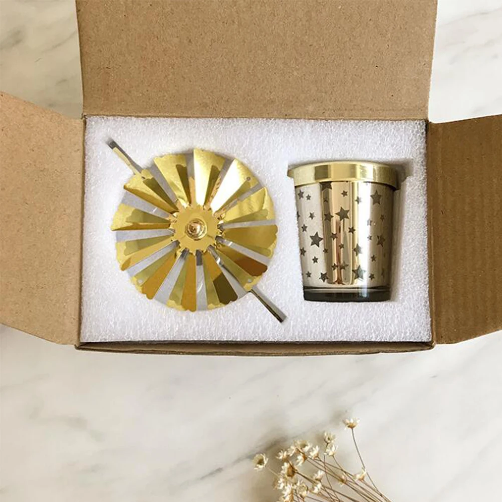 

Gold Rotating Holder Stand Decorative Spinner Tabletop Home Wedding Party Decoration Metal Light Reflective