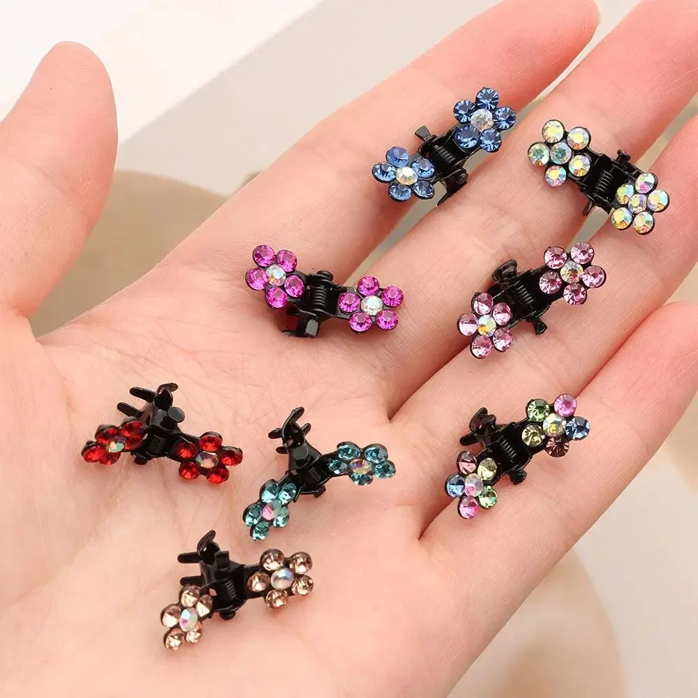 12 pcs/set Women Girls Flower Hair Accessories Gift No-Slip Grip Glitter Teeth Clips Hair Claw Clips Jaw Clips