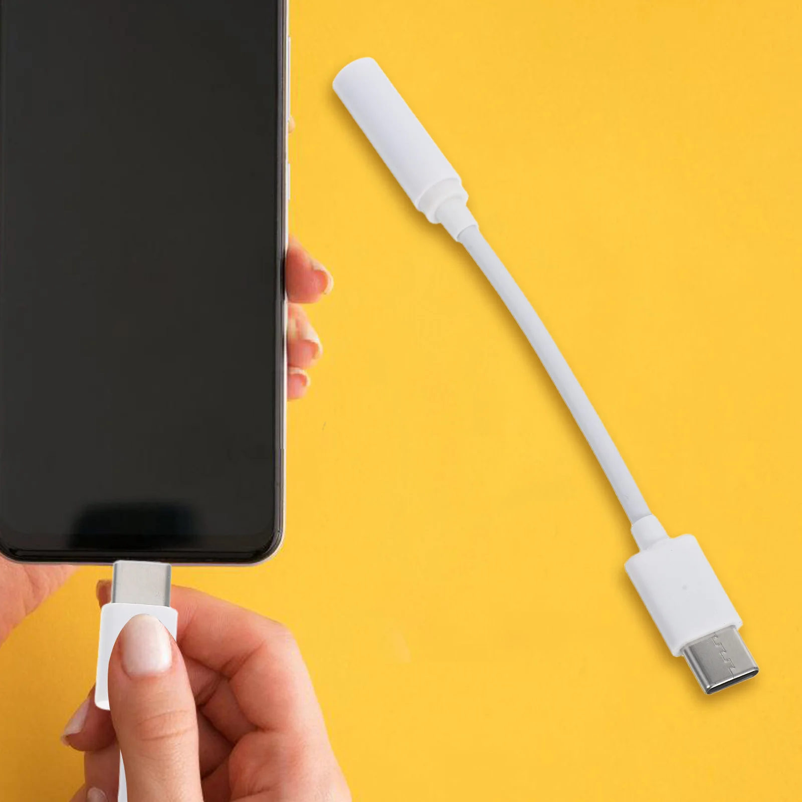 

Type-c to Headphone Cable Adapter for USB C 3.5mm Jack Earphones Durable Wear Resistant Corrosion Resistance Converter