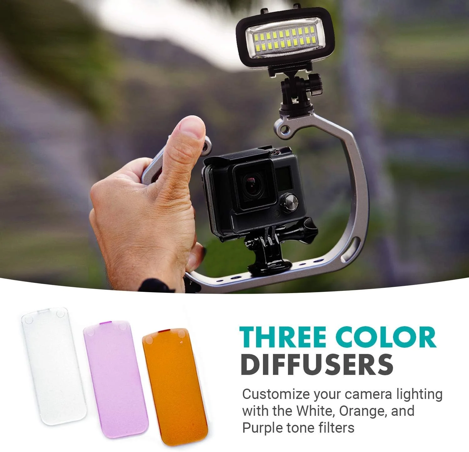SEA FROGS 40 Meters Underwater Video Light 700 Lumen Diving Fill Light Suitable for GoPro DSLR Action Cameras