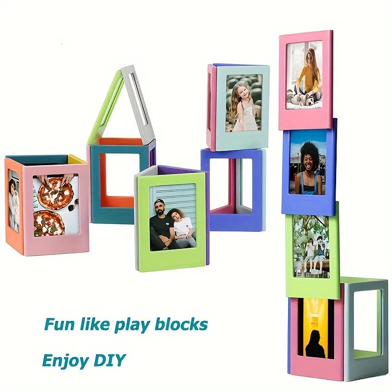 1/5 stücke Retro Magnetische Foto Rahmen für Fujifilm Instax 3 zoll Negative Album Display Halter für Küche Home Decor speicher Geschenke – Detail 14