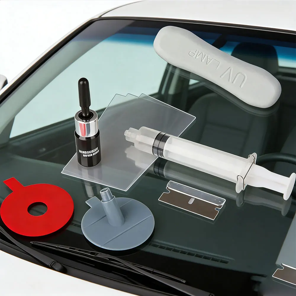 Car Windshield Repair Kit Tools DIY Auto Glass Repairing Fluid Resin for Car Window Scratch Renovate Fixing Decorative Stickers