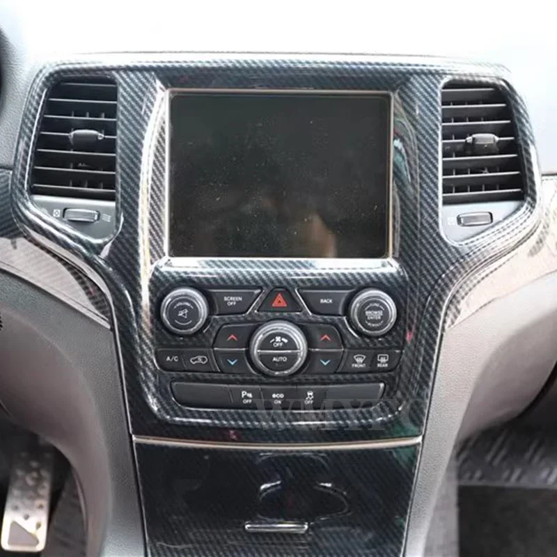 Right hand drive Plastic Carbon Fiber Grain Overlay Cover Trim For Jeep GRAND CHEROKEE 2014-2018 Car Accessories