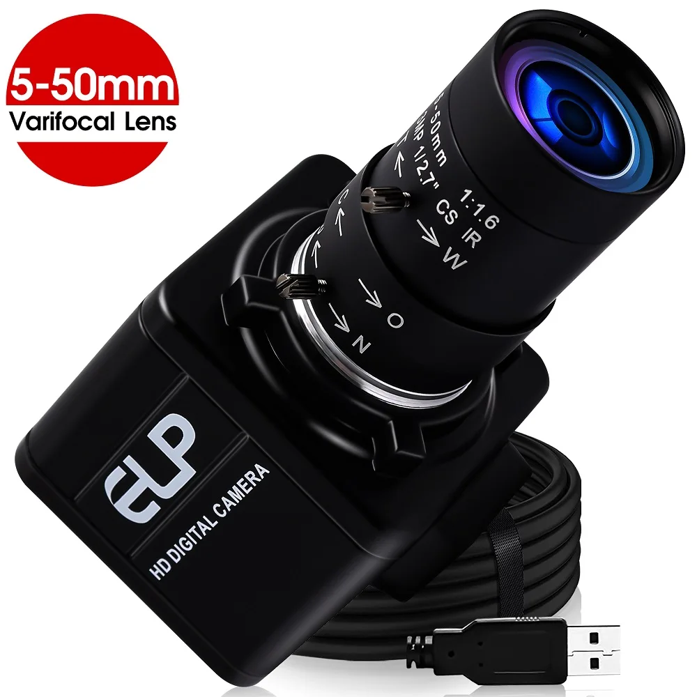ELP 8MP USBカメラ 5-50mm可変焦点 IMX179搭載 HD画質 Amazon.co.jp: 800万画素 USBカメラ マニュアルフォーカス 8MP Web