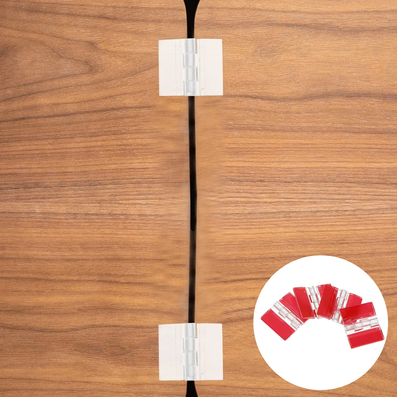 4Pcs Acrylic Hinges Self-Adhesive Transparent Hinge Replacement for Glass Box Cabinet Door Small Hinges for Furniture Craft