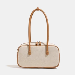 England Style Casual Canvas Tote Bags For Women Luxury Designer Handbags And Purses 2024 New In Large Capacity Underarm Shoulder