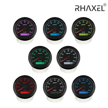 RHAXEL 85mm rychloměr, počítadlo kilometrů 0-80 km/h, GPS rychloměr se 7 barvami podsvícení 12V 24V pro traktor, UTV, ATV, plachetnici 10 nejlepší prodej rychloměr traktoru - №6