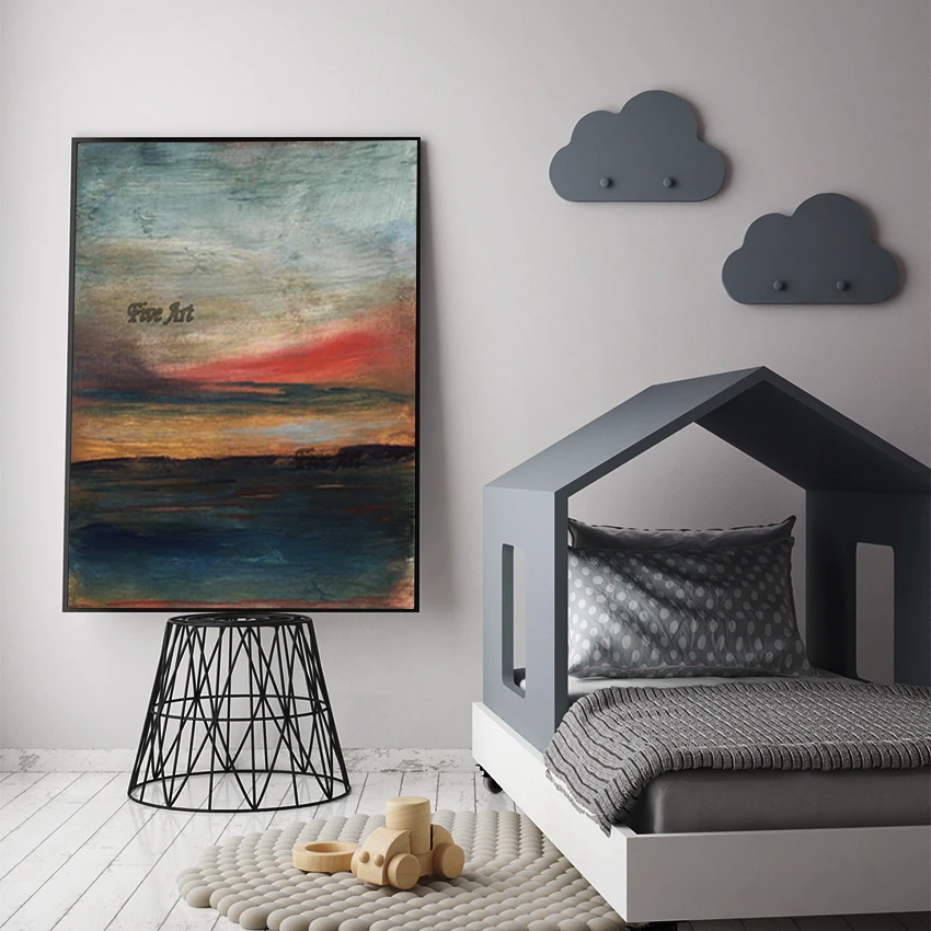 

Abstract Picture, Canvas Design Handmade Artwork, Frameless, Beautiful Landscape Art Oil Paintings, Living Room Decoration Wall