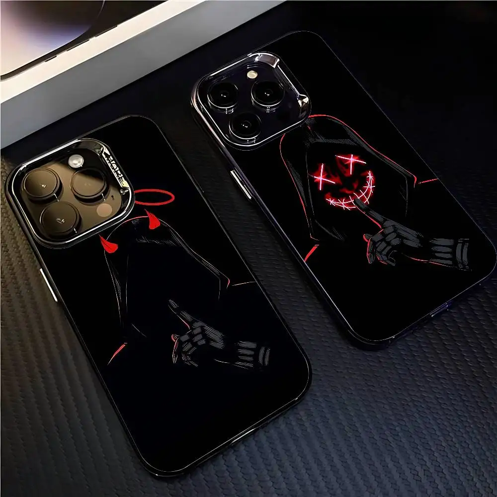 

Cool Devil Bad Boy Phone Case For IPhone 16,15,14,13,12,11,Pro,Max,Plus,Mini,XS Anti Fall Silver Matte Hard Bumper