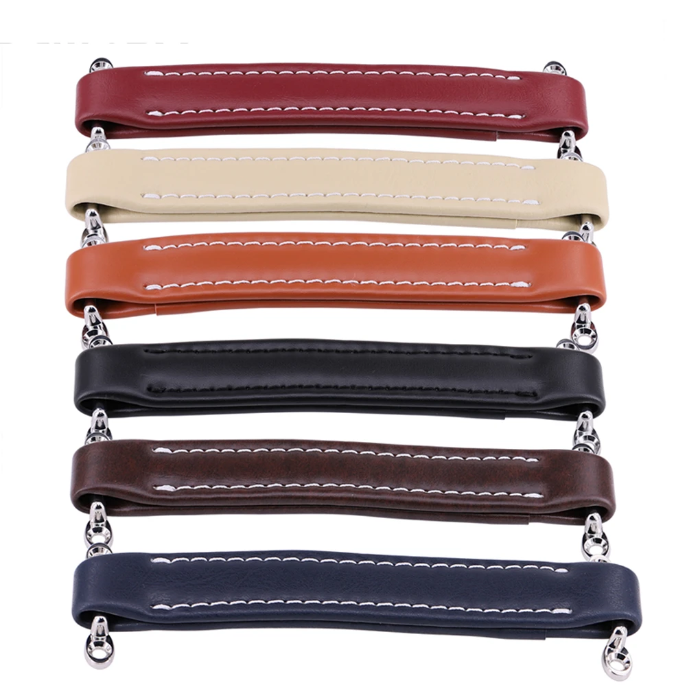 Guitar Handle For Guitar Amps Vintage Style Leather Guitar Handle Replacement With Mounting Screws Accessories Metal Reinforced