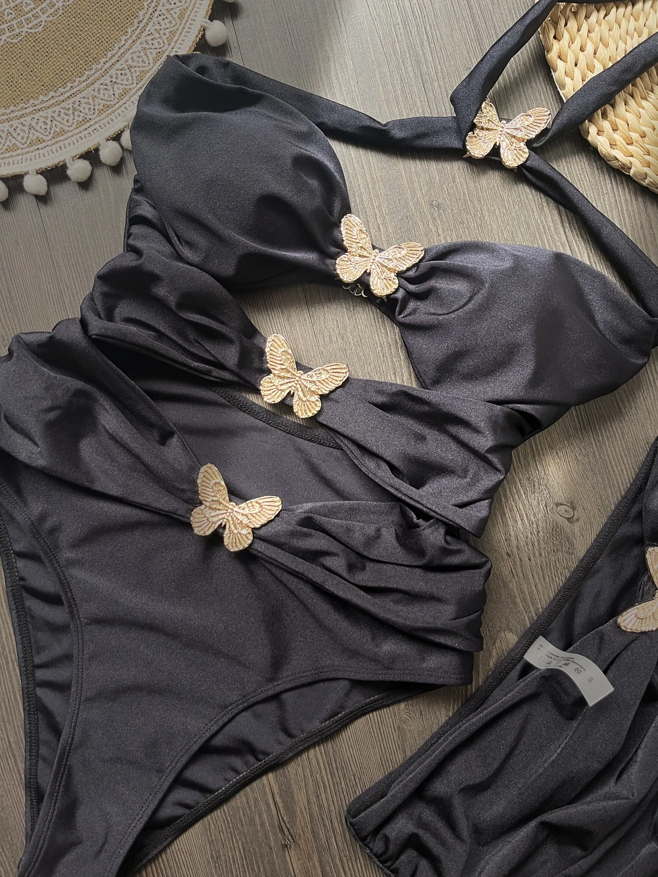 Hot Sale Butterfly Women One Piece Swimsuit Black Skirt Sexy Cut Out Swimwear Mujer Monikini Bathing Suit Lady Beach Suit view 3