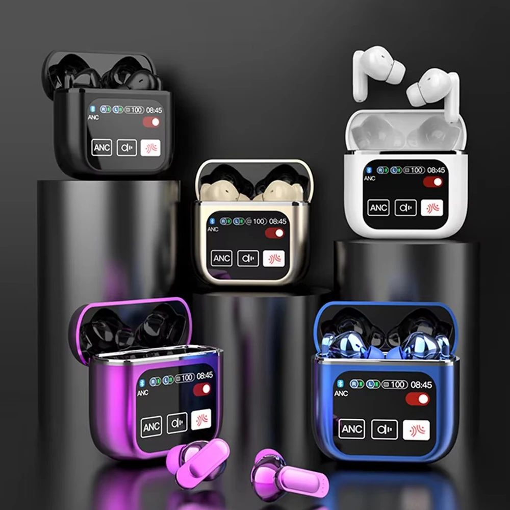 سماعات أذن TWS ANC سماعة إلغاء الضوضاء النشطة مع شاشة LCD تعمل باللمس سوبر باس قسط الصوت ENC ميكروفون SE-60 #1