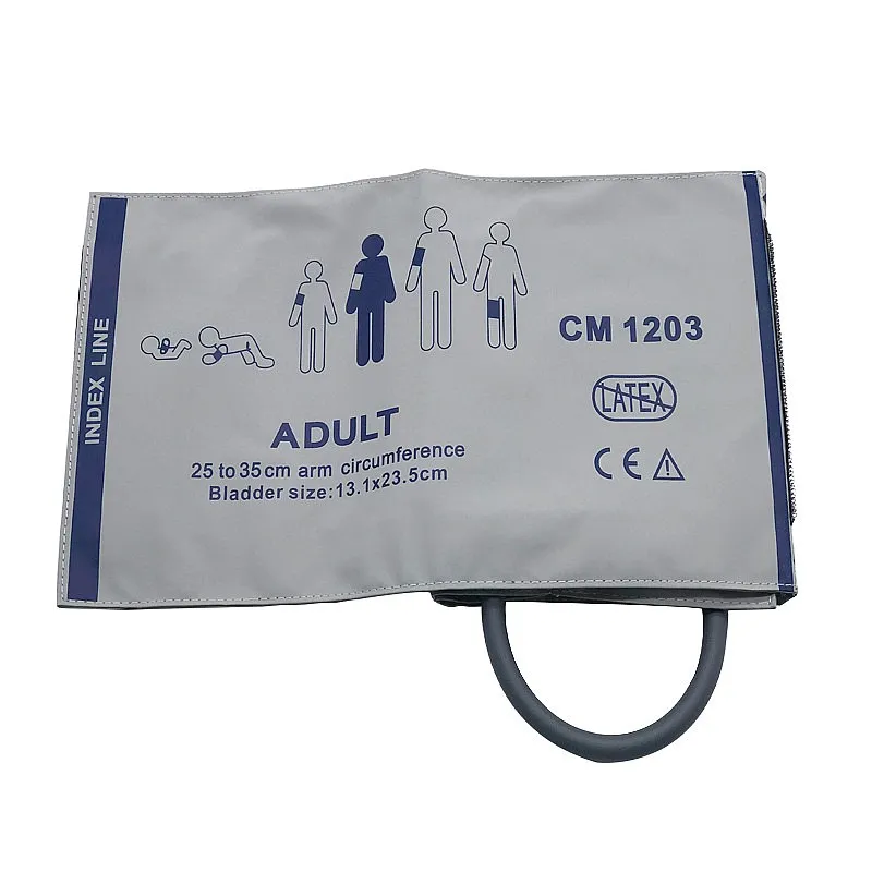 Compatible with Mindrays PM9000 MEC1000 T5 Series Edans Monitors Adult Single Tube TPU Bloods Pressure Cuff