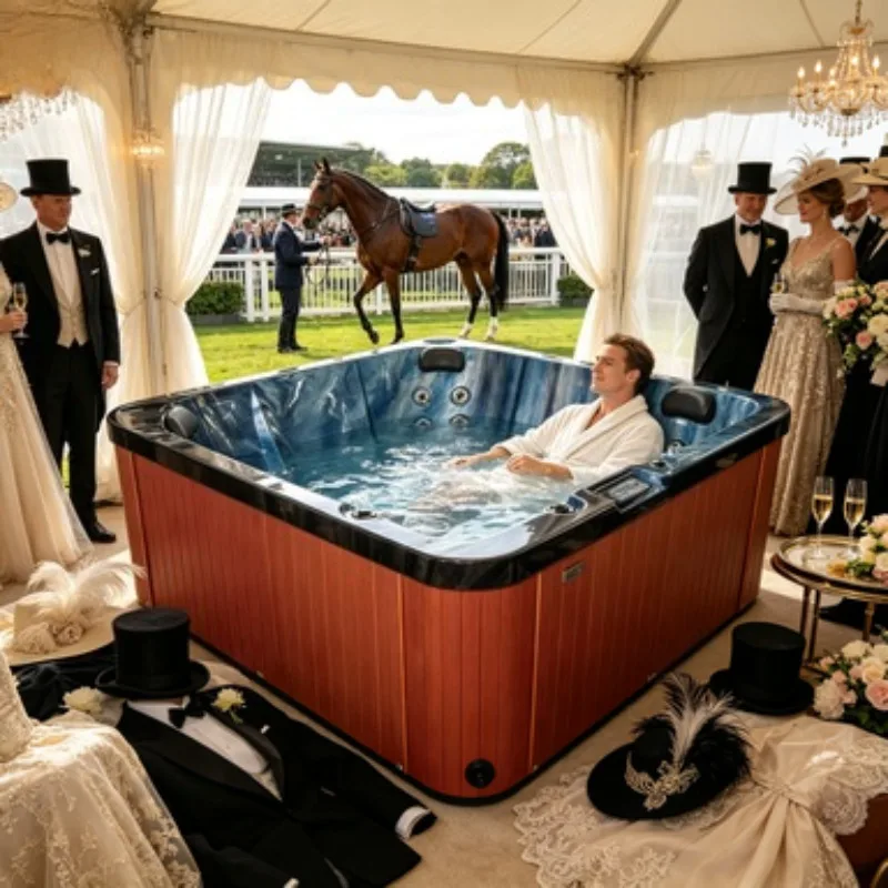 Certified CE Spa Whirlpool Jacuzzi Massage Bathtub Hot Tub Hydrotherapy Acrylic 6 Person Outdoor LED Waterfall Jets