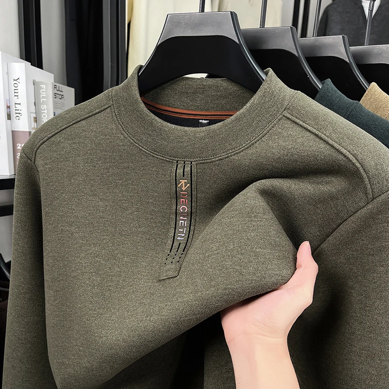 

Лидер продаж, Новое поступление зимы, мужской вязаный свитер с круглым вырезом, высокое качество, с буквенным принтом, утепленная, теплая, мягкая, модная мужская одежда для поездок на работу