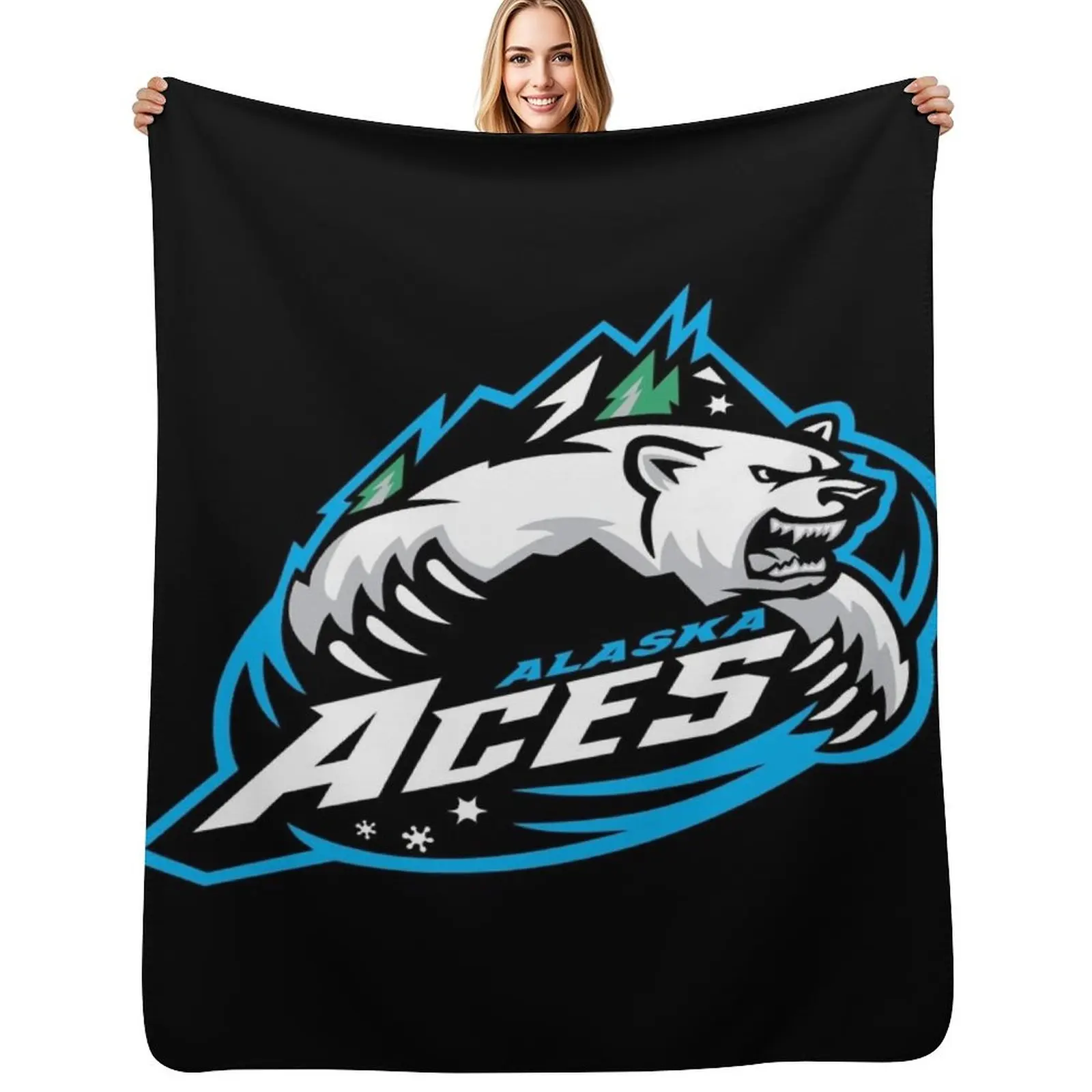 

alaska aces Throw Blanket Cozy Sofa Blanket for TV Watching Napping