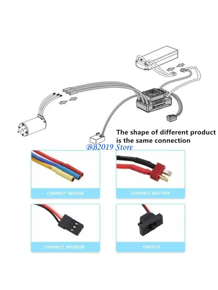 

Q0KB 60A/80A/120A бесщеточный двигатель с электрическим регулятором скорости ESC для радиоуправляемых лодок 1:10 1:8