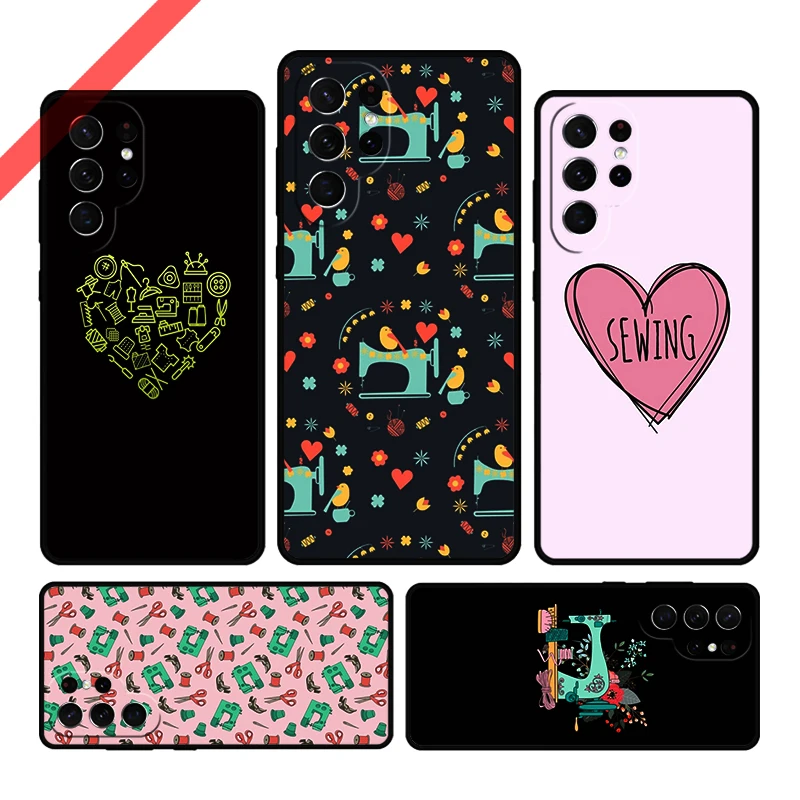 Sewing Machine Phone Case For Samsung Galaxy S20 FE S21 S10 S23 Plus S24 S22 Ultra Coque Note20 Note10 S9 S8 Cover Capa