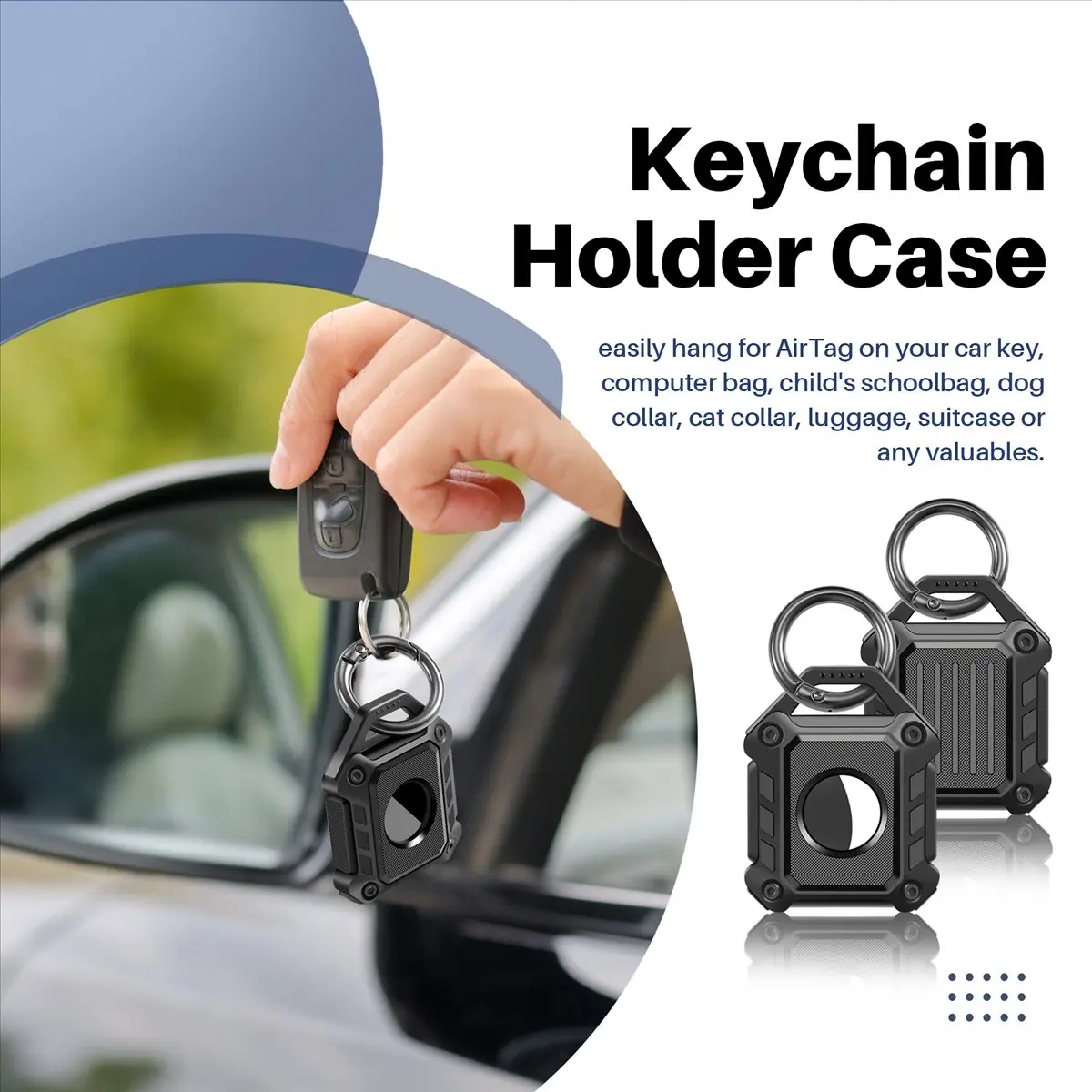 【A89Z】 2 Pack Keychain Holder Case for ,for Luggage, Keys