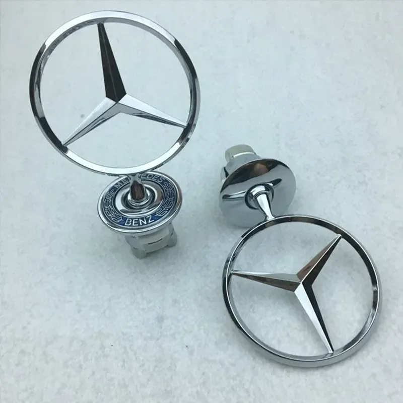 Car Star Hood Badge Front Chrome Logo Hood Marking Mercedes Benz C E S-Class W204 W205 W212 W213 W211 W220 W222 W223 Auto Parts