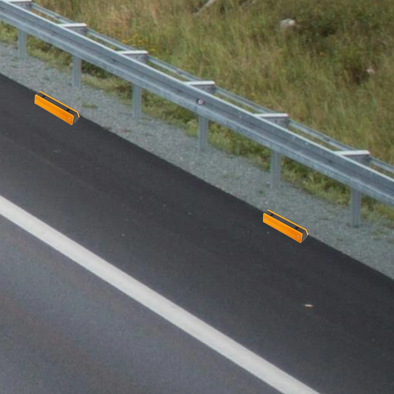 2 قطعة علامات الطريق العاكسة مستطيلة عالية الوضوح علامات الرصيف العاكسة درب Delineators عاكس الطريق