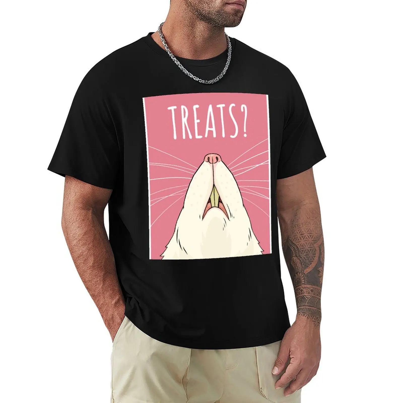 

Treats Pet Rat Pink Design T-Shirt shirts graphic anime tshirt funny gifts men clothes