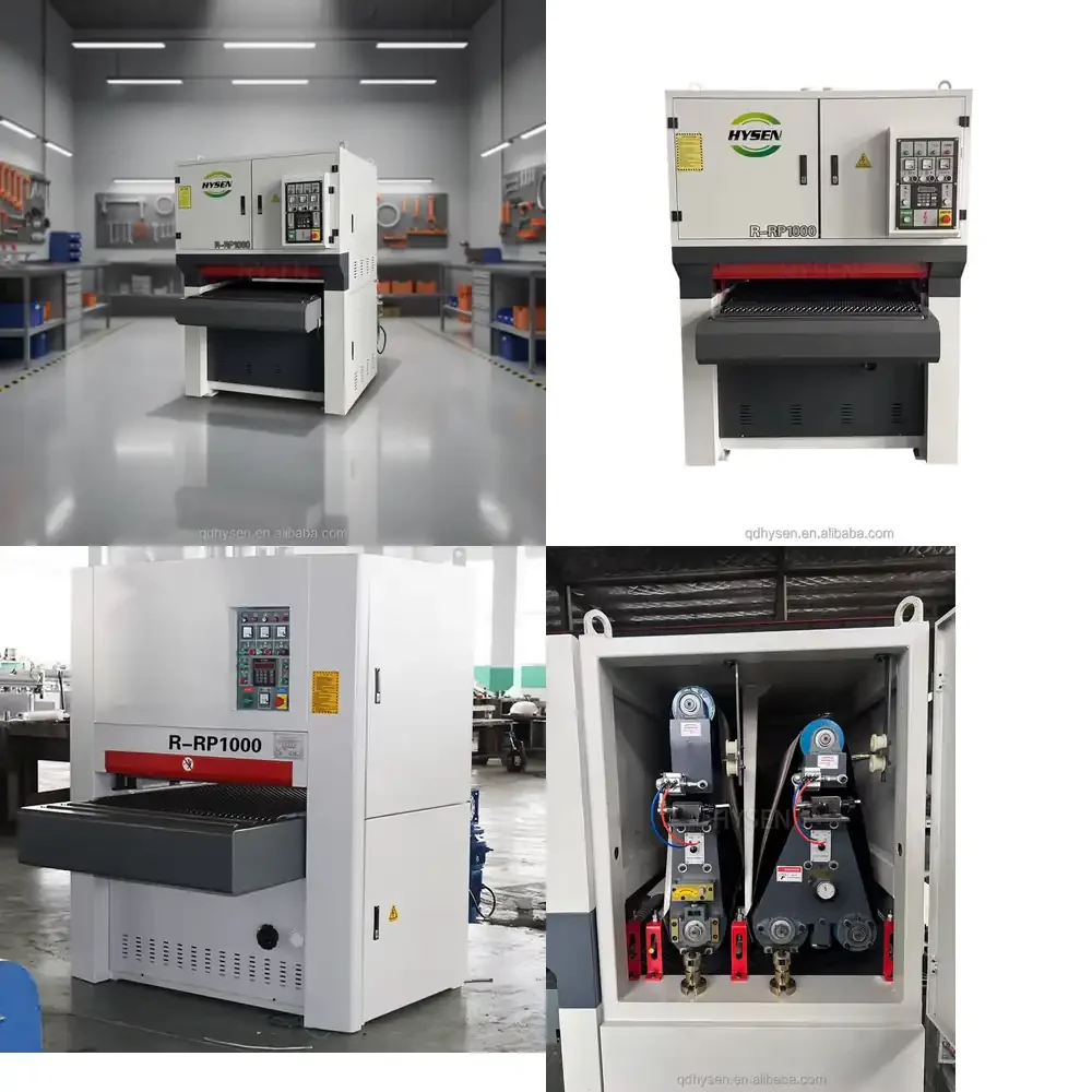 R-RP1000 Industrial Sanding Machine for Solid Wood/Plywood Automatic Combination Sander Supplier for Furniture Factory