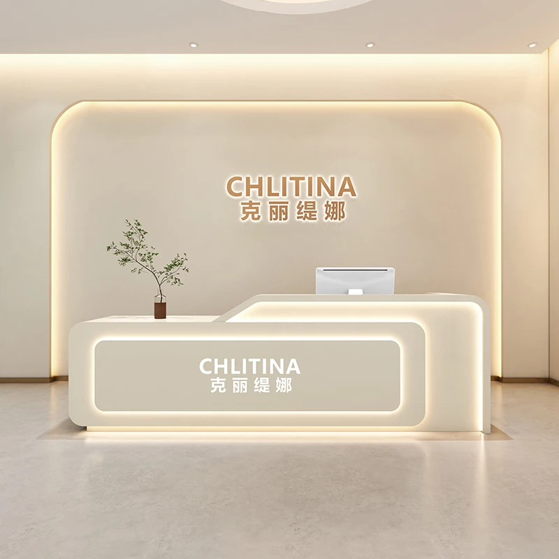 

Modern Minimalism reception desk Beauty salon clothing store Customer center computer desks office table recepcion mostrador