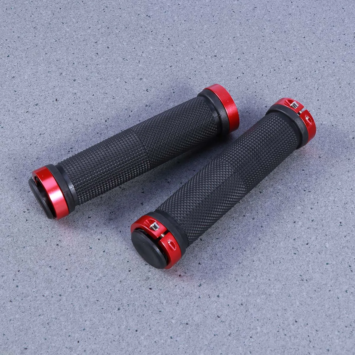 

1 Pair Mountain Bike Double Lock Aluminum Alloy Antiskid Handle Sleeve Set Shock Resistance Granular Design For Scooter