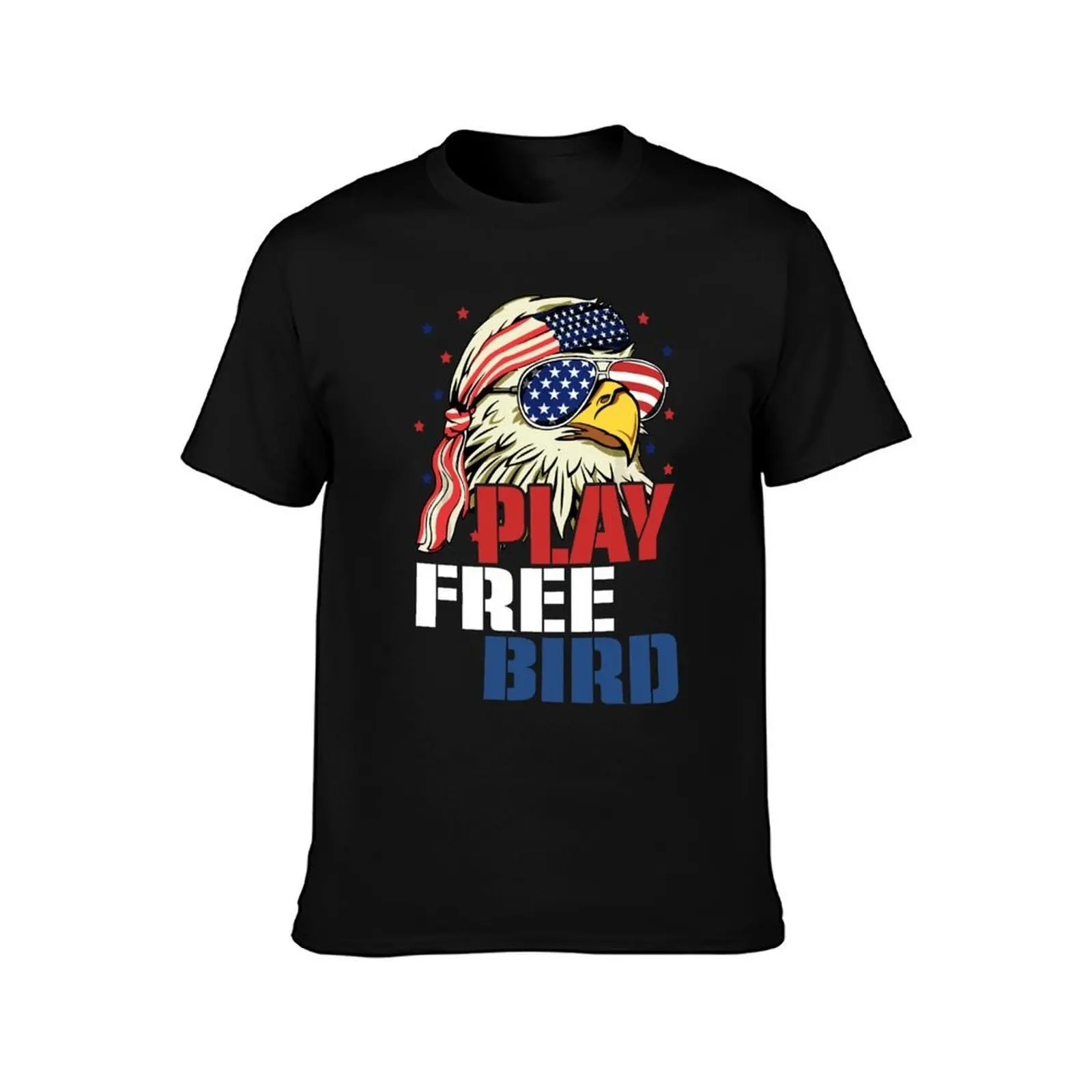 Play Free Bird Bald Eagle T-Shirt cotton t shirts man 100% man t shirts for men casual T-Shirt