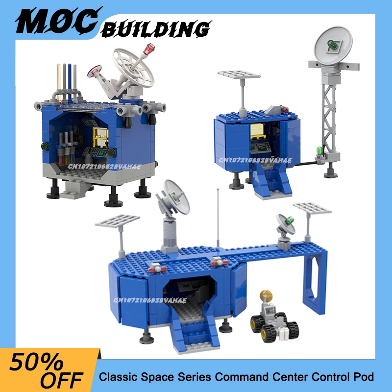 

MOC Building Blocks Space Station Series Mobile Launch Control Pod Model Command Center Creative Toys DIY Assemble Bricks Gifts