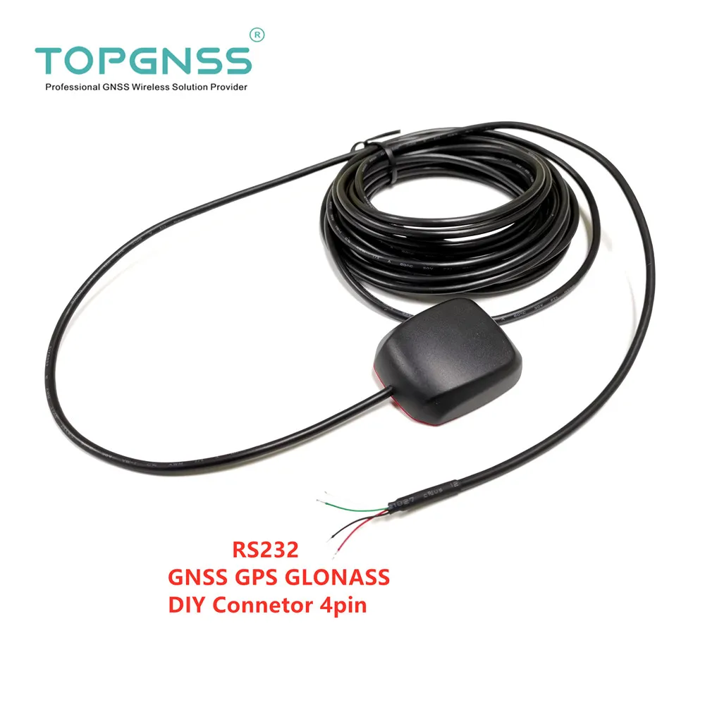 DIY connector GN200G RS232 Level 9600 baud rate NMEA0183 cable 3meter GNSS receiver  GPS GLONASS  QZSS waterproof IP67