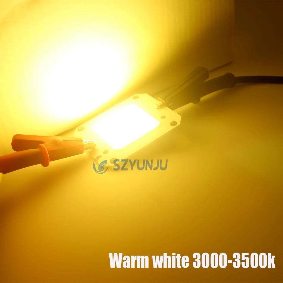 100W 40x46mm COB LED Chip warm white 3000-3500k 100LM/W LED DC12V 7A Chip Source for Flood Light Free shipping 10PCS