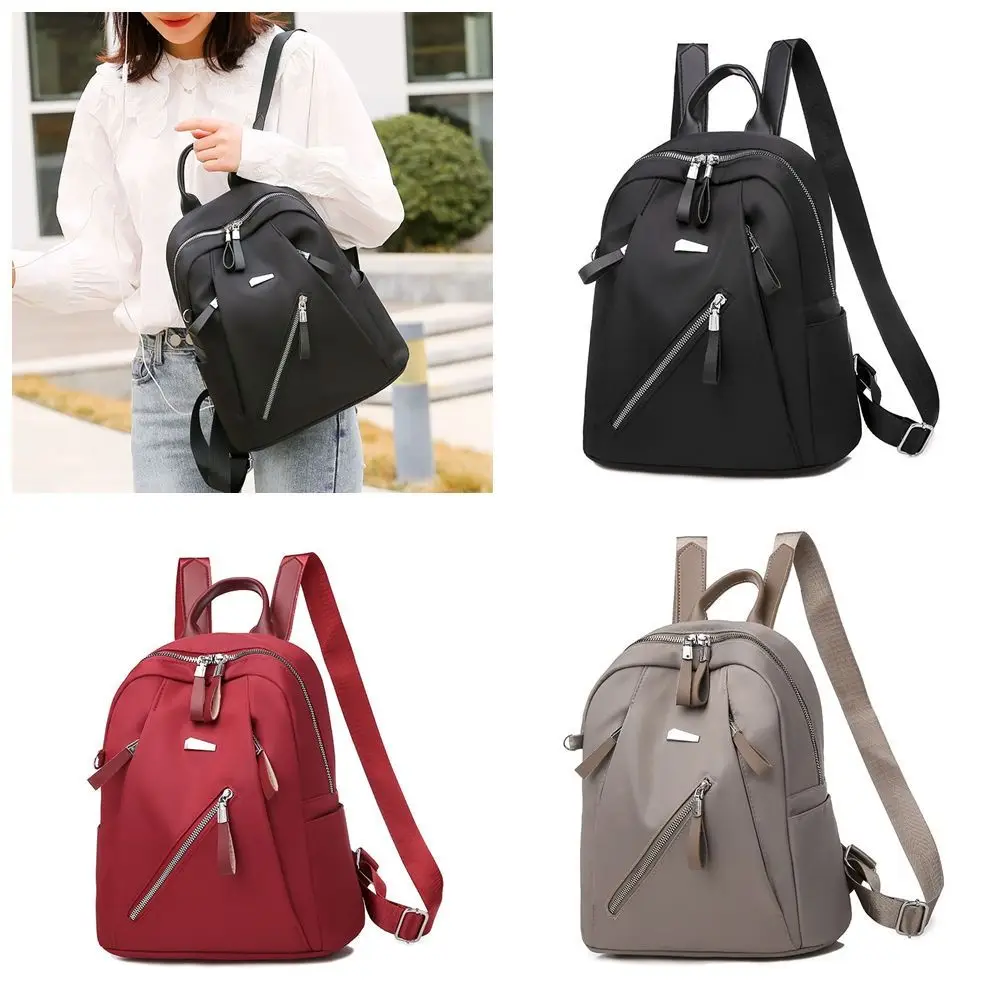 Sweet PU Multi Pouch Backpack Small Pack Korean Style Solid Color Shoulder Bag Solid Color Handbag Retro Backpack Children