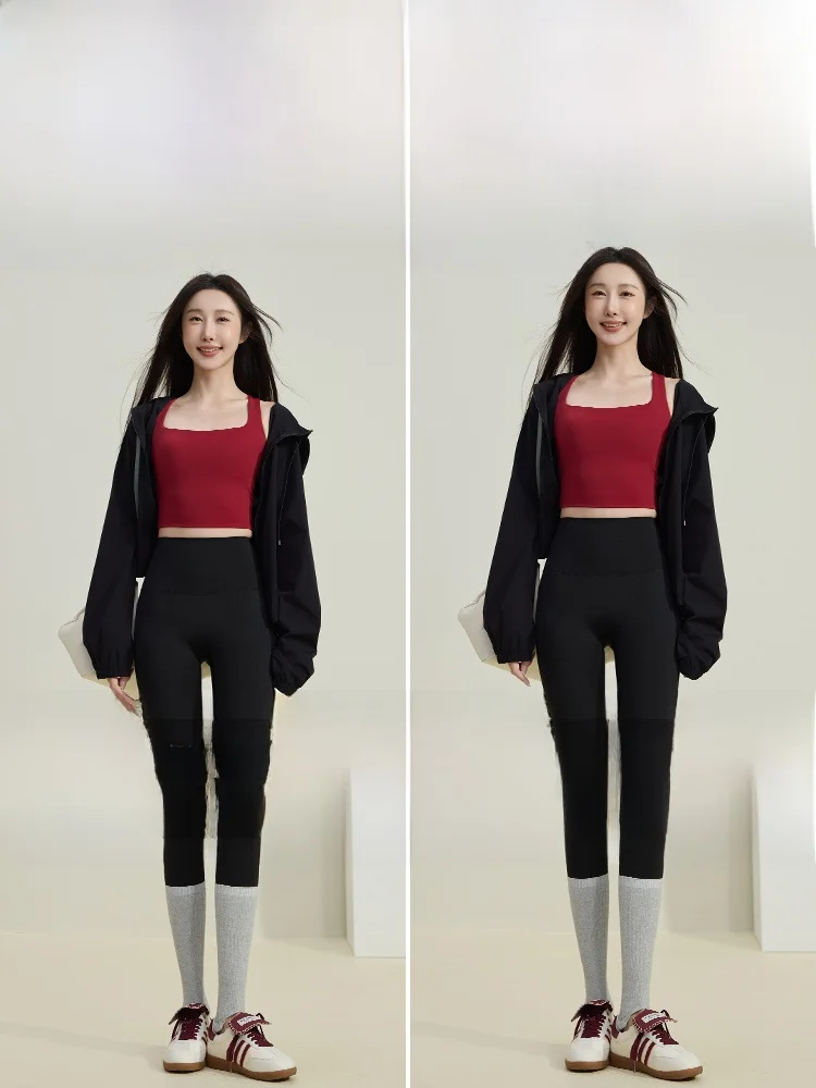 2025 neue frauen arkskin Hosen Dünne Enge Basis Schicht Yoga Hosen Hohe Version Lange Länge Frühling Herbst Tragen Oberbekleidung