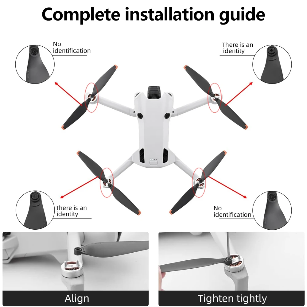 Propeller for DJI Mini 4 Pro Replacement Low-Noise and Quick-Release Blades Props Wings For DJI Mini 4 Pro Drone Accessories