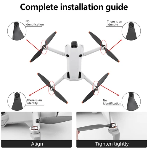Imagen 2 del producto Hélice para DJI Mini 4 Pro, repuesto de cuchillas de bajo ruido y liberación rápida, alas de accesorios para Dron DJI Mini 4 Pro