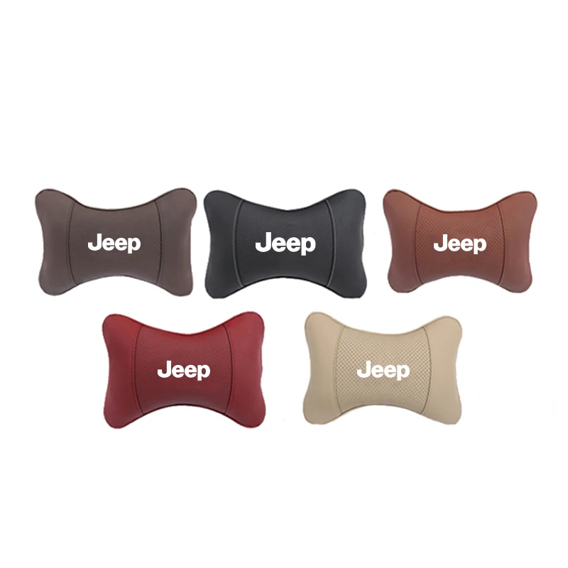 1 قطعة مسند الرأس بالمقعد السيارة شعار السيارات وسادة الرقبة ل جيب جراند شيروكي رانجلر JK المصارع البوصلة رينيجيد باتريوت ليبرتي كوم