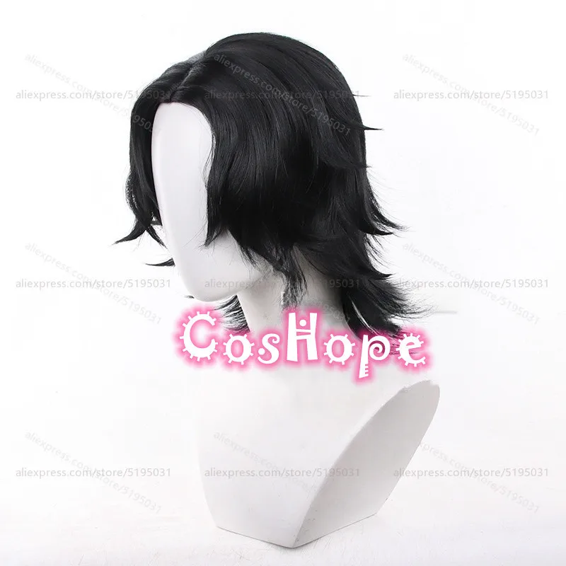 Portgas D Ace Cosplay Wig 40cm Short Scalp Hair Black Wig Cosplay