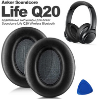 Earpads For Anker Soundcore Life Q20/Q20 BT Wireless Bluetooth Protein leather Memory foam Ear Pads Cushions Replacement