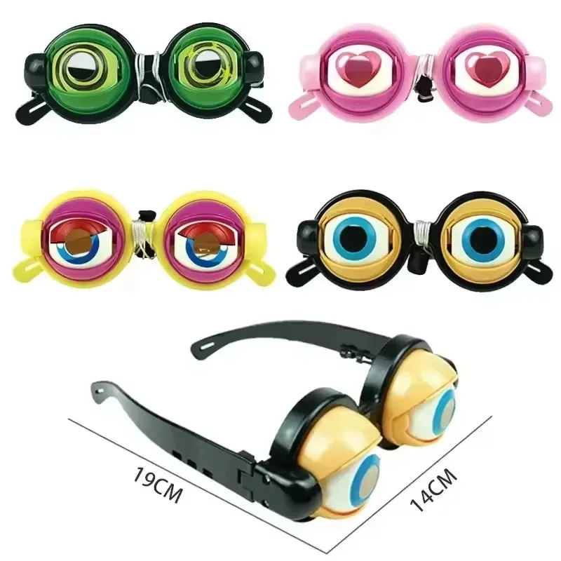Funny Big Eye Glasses Crazy Blink Props - Adult Kids Party Accessories for Christmas Halloween Carnival Cosplay Gag Toy ﻿
