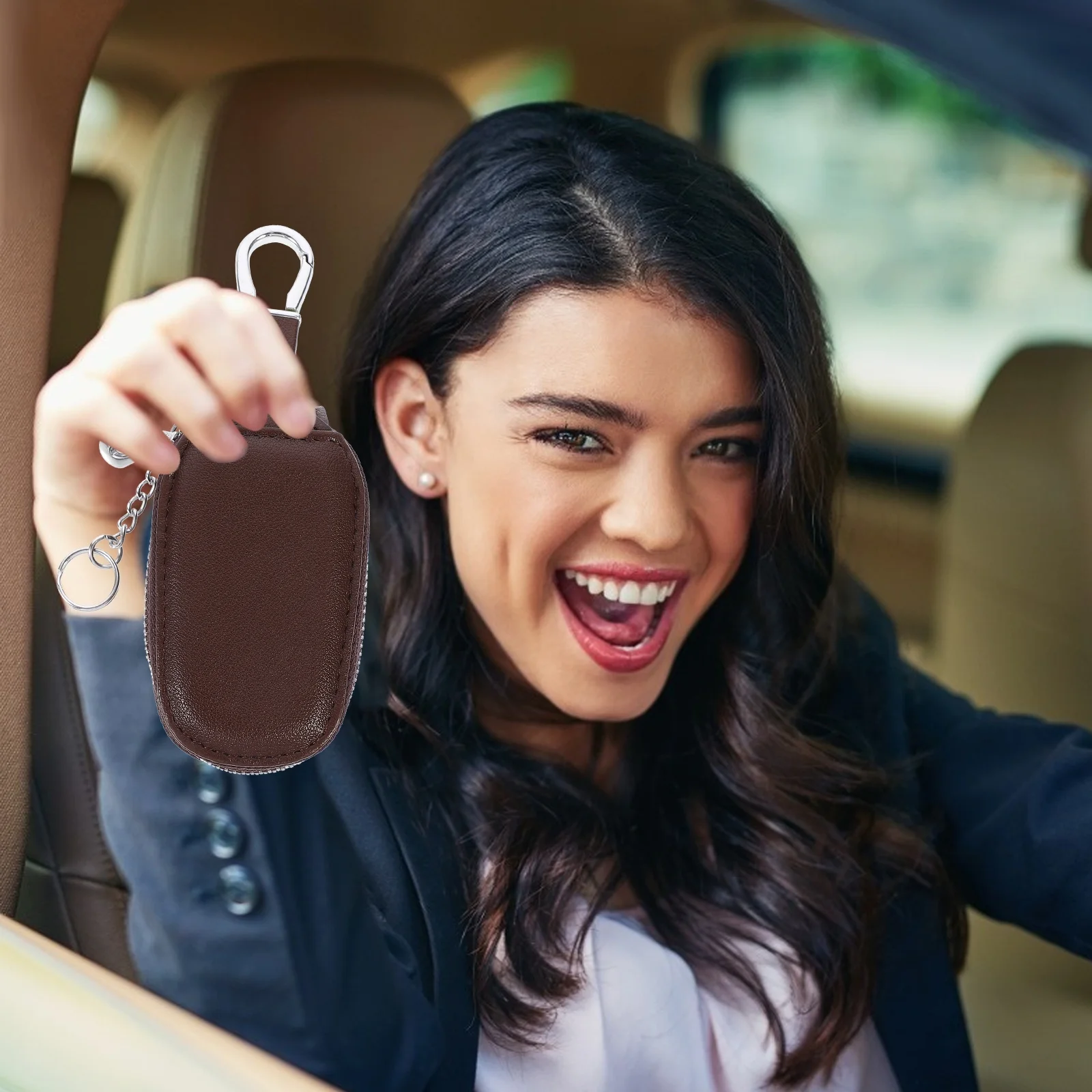 

1Pcs Vehicle Key Bag Portable Key Organizing Pouch Comprehensive Protection for Most Car Household Keys