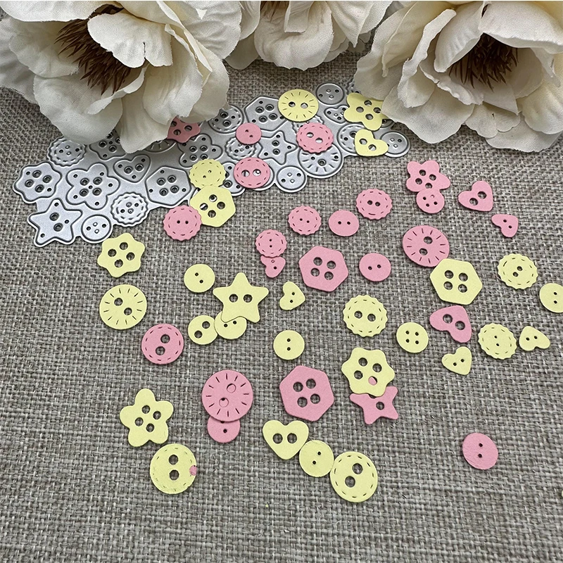 Buttons decoration Metal Cutting Dies Stencils For DIY Scrapbooking Decorative Handcraft Die Cutting Template Mold