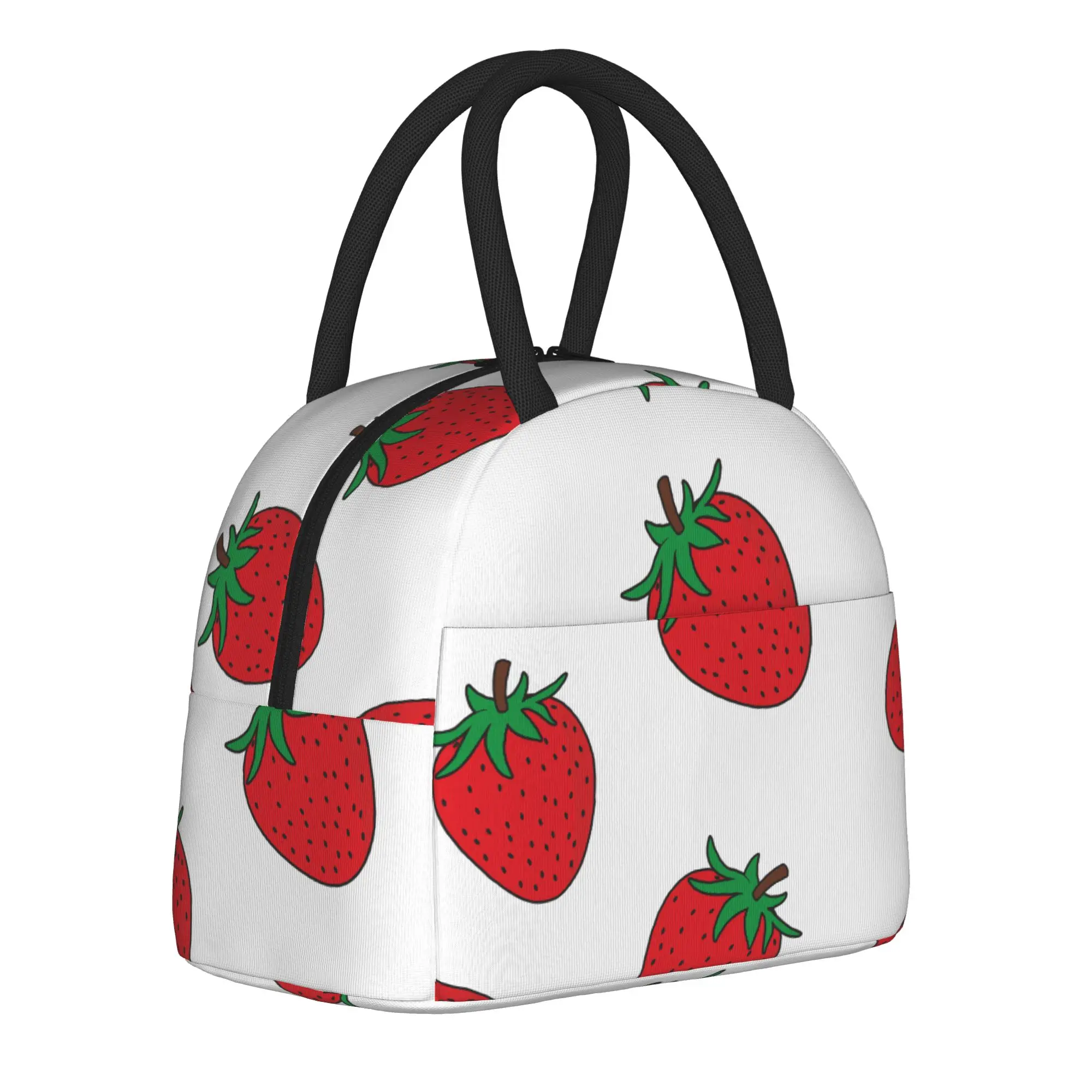 Strawberry  Insulated Lunch Bags Thermal Bag Lunch Container Fruit High Capacity Tote Lunch Box Girl Boy Beach  Picnic