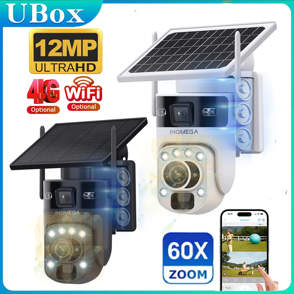 �y�Z�[�����zINQMEGA Ubox 4K 60�{���w�Y�[�� 4G�\�[���[�J���� �f���A���X�N���[�� ���OWiFi PTZ PIR���m �l�Ԏ����ǐ� CCTV�J����