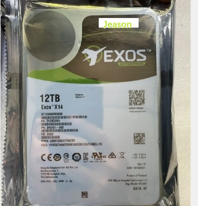 

new 12TB Hard Drive, Enterprise Exos X14 3.5" HDD SATA III ST12000NM0008