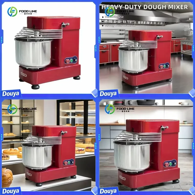 Customized Heavy Commercial Electric Dough Mixer Universal Spiral Kneader Fixed Bowl Bakery Flour Machine for Cake
