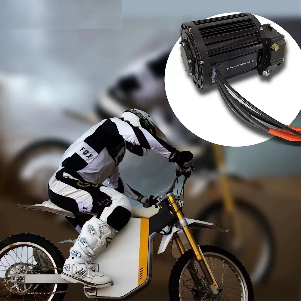 QS 138 V3 90H 4000W دراجة نارية كهربائية ذات عزم دوران عالي الدراجة EV PMSM محرك متوسط مع علبة تروس داخلية #6